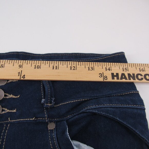 T&Y Fashion Women's Stretch Skinny Ankle Blue Jeans 4 Button Fancy Pockets 15/16 - Picture 6 of 10